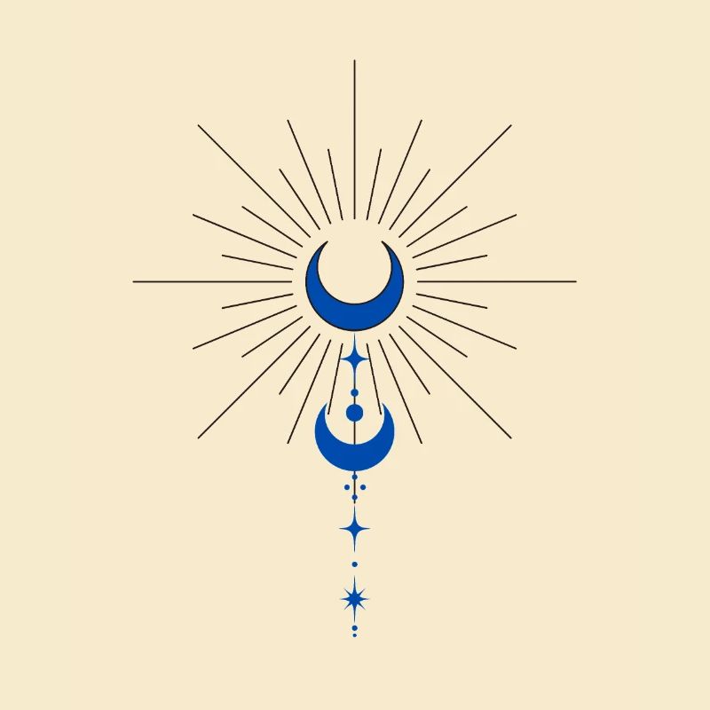 Friedens Symbol mit Mond