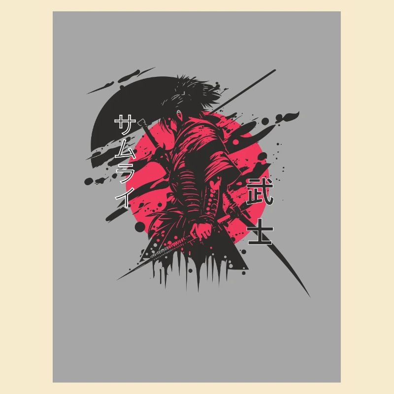 Red and black samurai