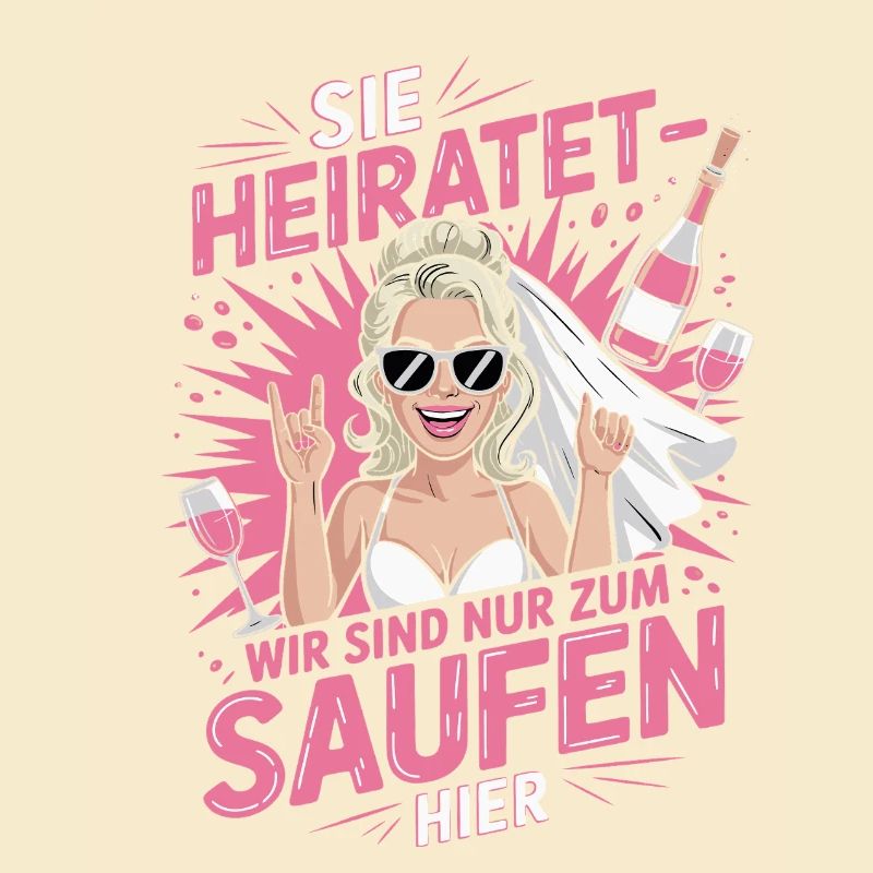 Funny German Hen Party Sie Heiratet Design
