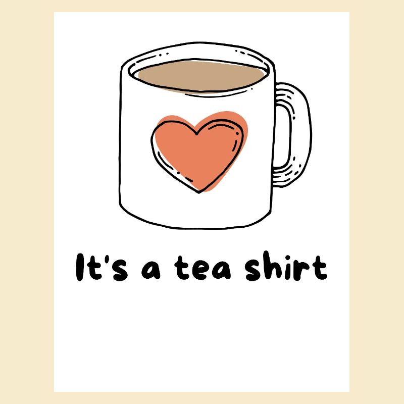 Herz Kaffeebecher Tee Shirt Design
