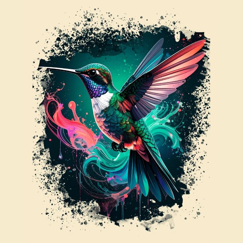 kolibri,vogel, illustration,bunt,graffiti