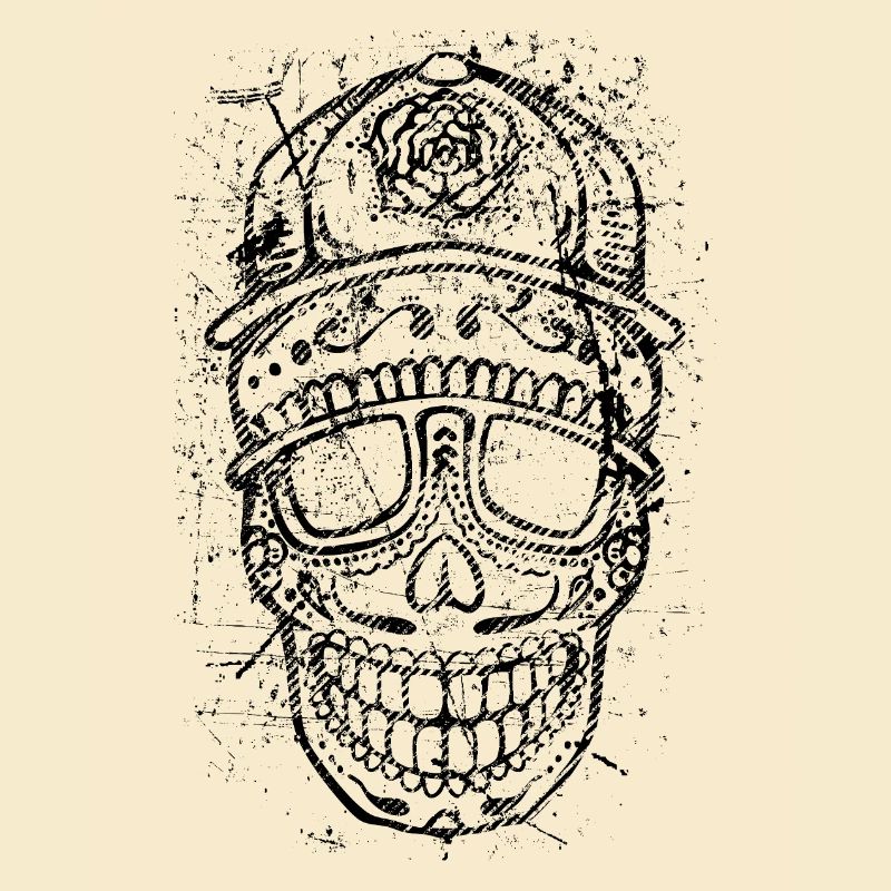 Cool Skull – Bold Distressed Tattoo Style