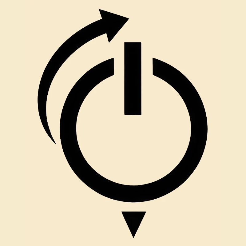 Logo de redémarrage du bouton d’alimentation