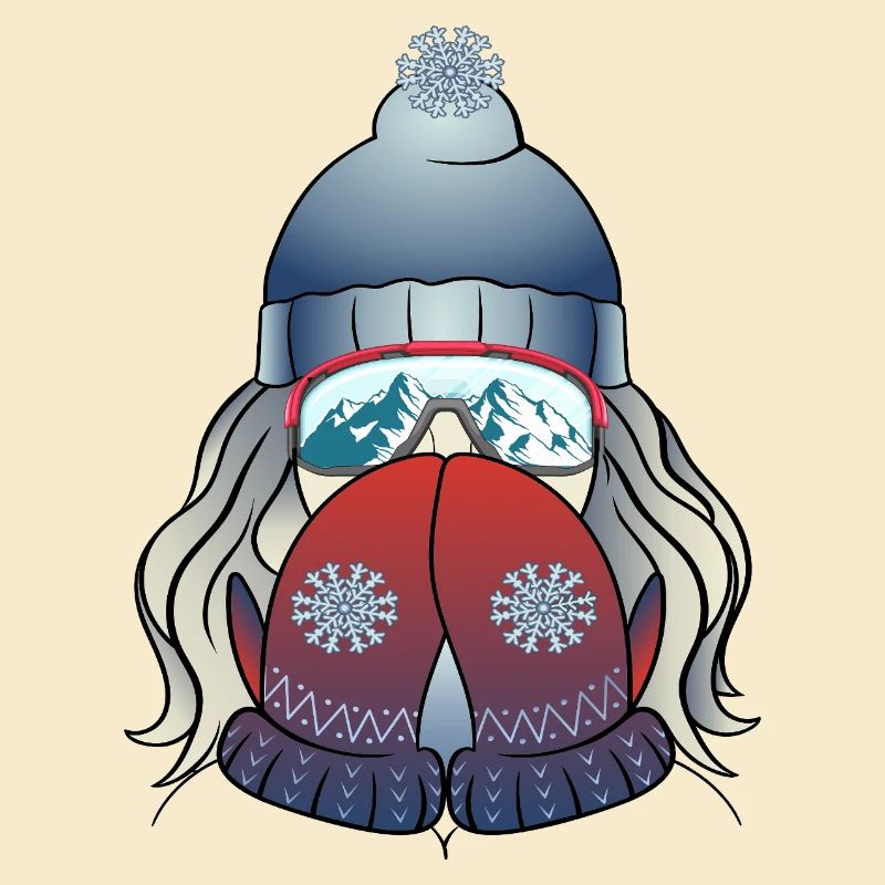 Wintermädchen mit Schneeflocke