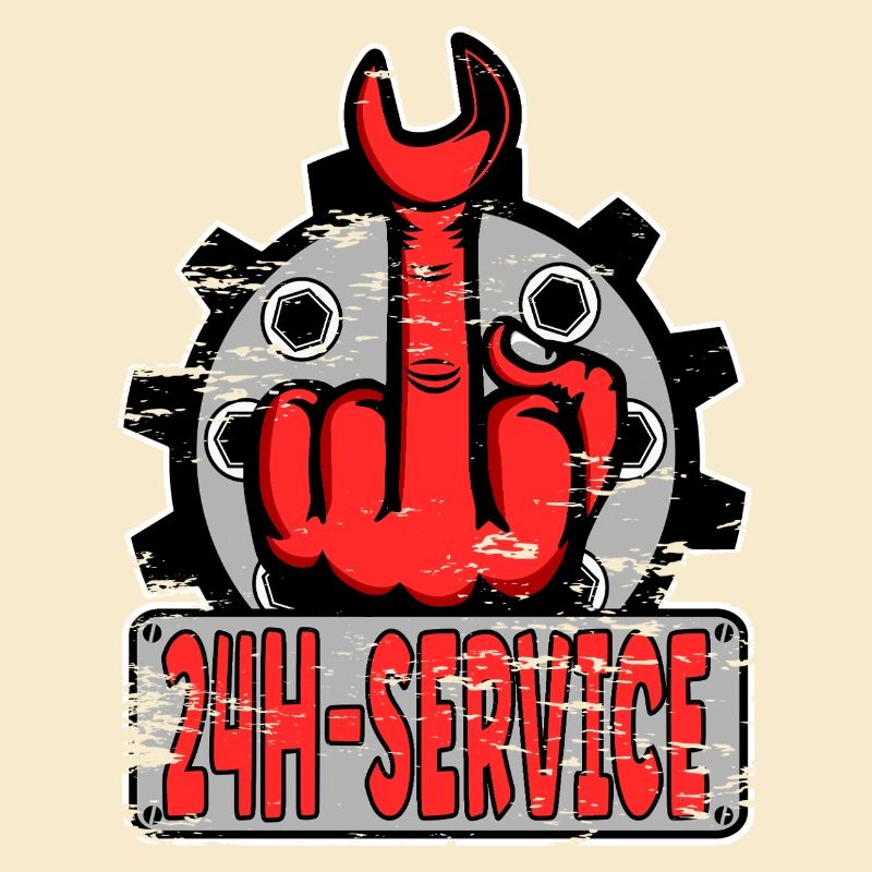 Mittelfinger Stinkerfinger 24h Service Design Rot