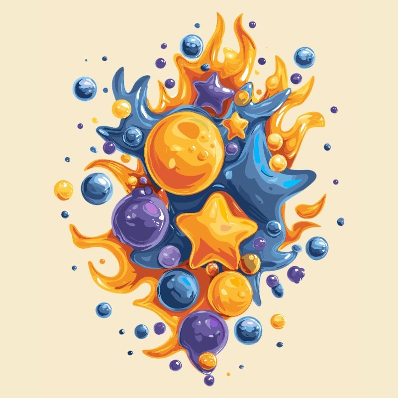Kometenfeuer Farbexplosion