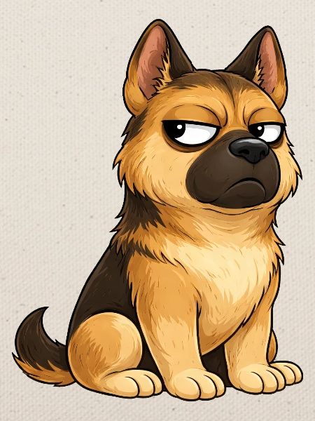 Cooler Hund Deutscher Schäferhund Skeptisch