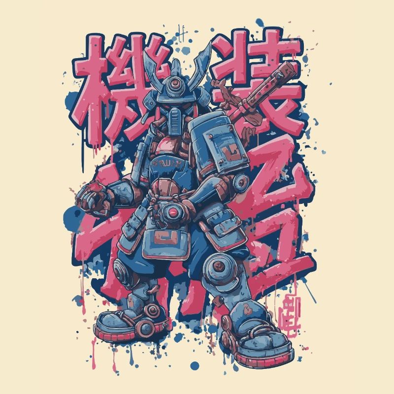 Samurai Mech – Anime Manga Robot Motif