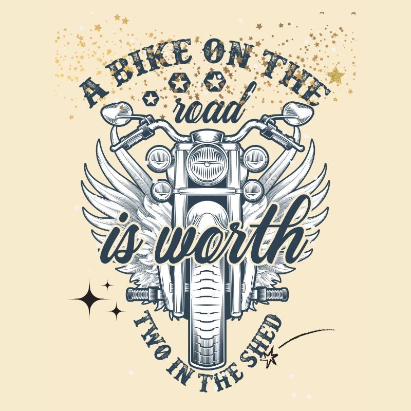 Winged motorcycle on the open road