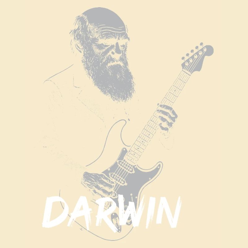 Darwin Playing Guitar Evolution