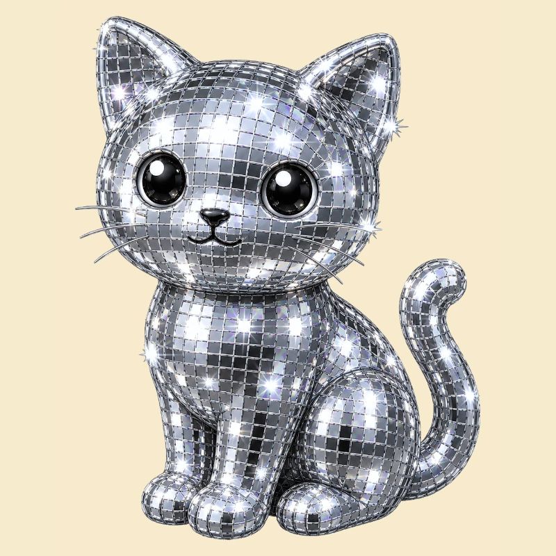 Cat Disco Glitter