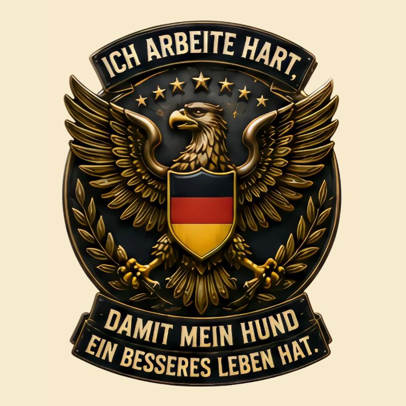 Ich arbeite hart.