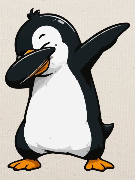 Dab-Pinguin Illustration