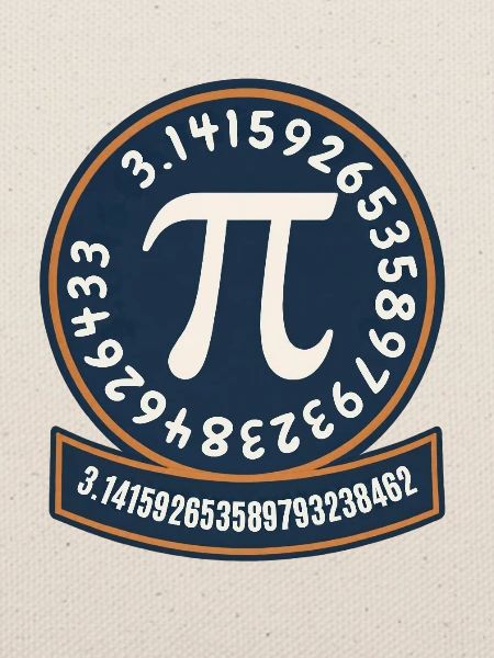 Pi Kreis Emblem Ziffernband