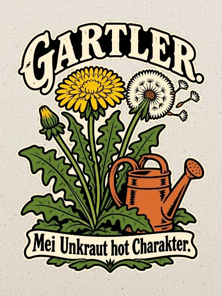 Gartler Mei Unkraut hot Charakter
