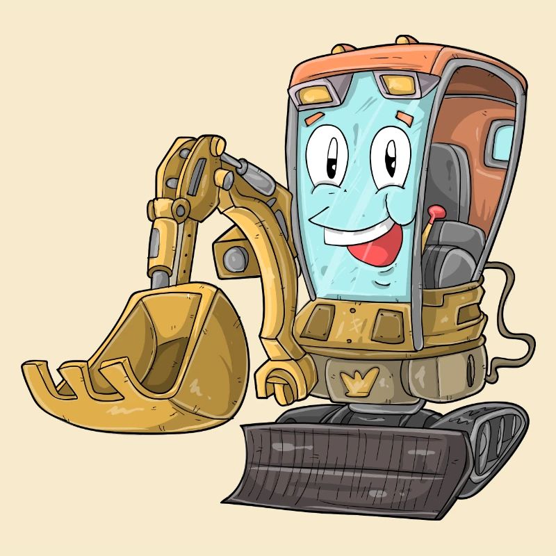Bagger mit Gesicht