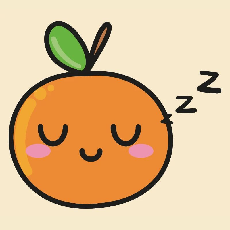 Niedlich Müde Orange