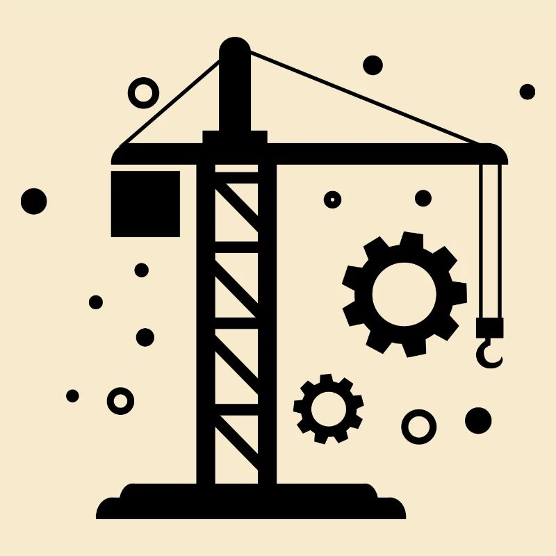 Crane - Construction Site Container Handling Logistics