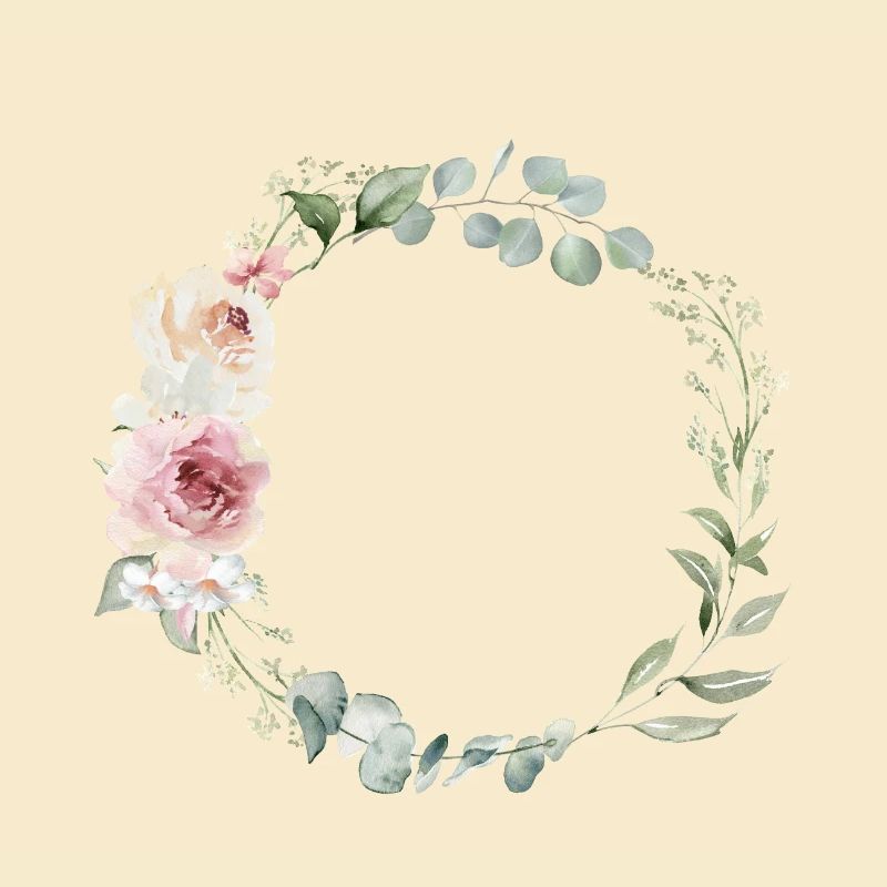 Eucalyptus, Pastel, Fleurs, Couronne Boho