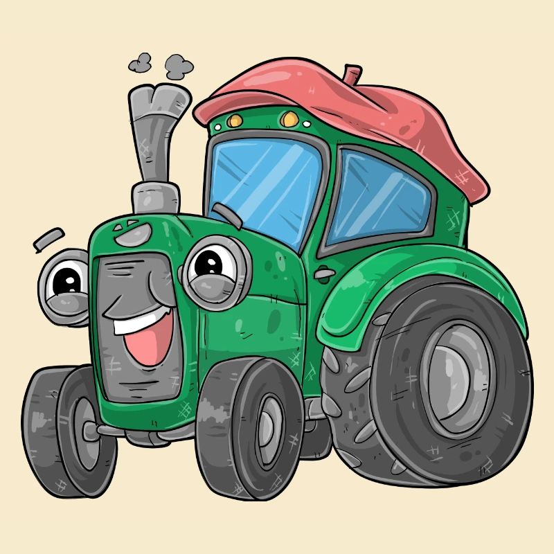 Tractor with face