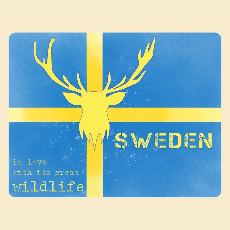 Faune de la Suède Drapeau de la Suède