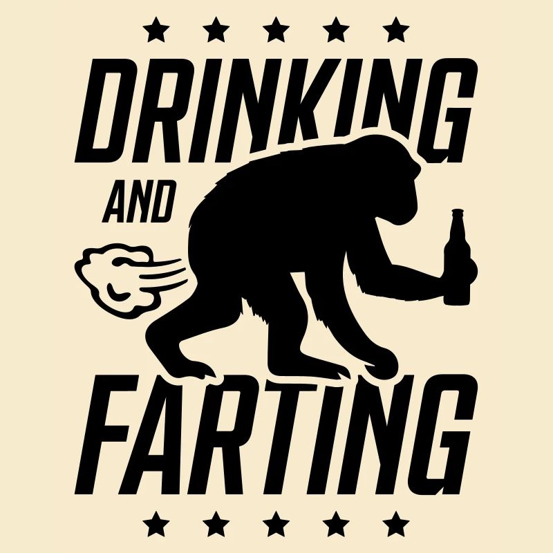 drinking farting monkey