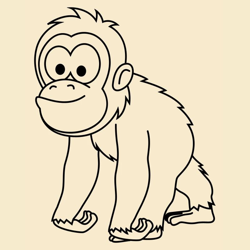 Bande dessinée de singe orang-outan