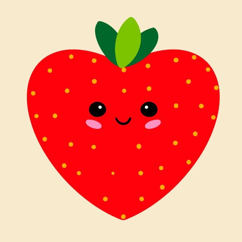 funny strawberry with face