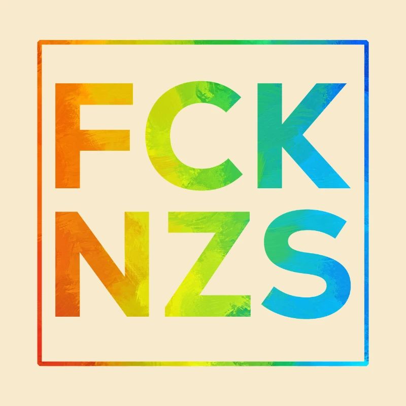 FCK NZS mit Rahmen Regenbogen