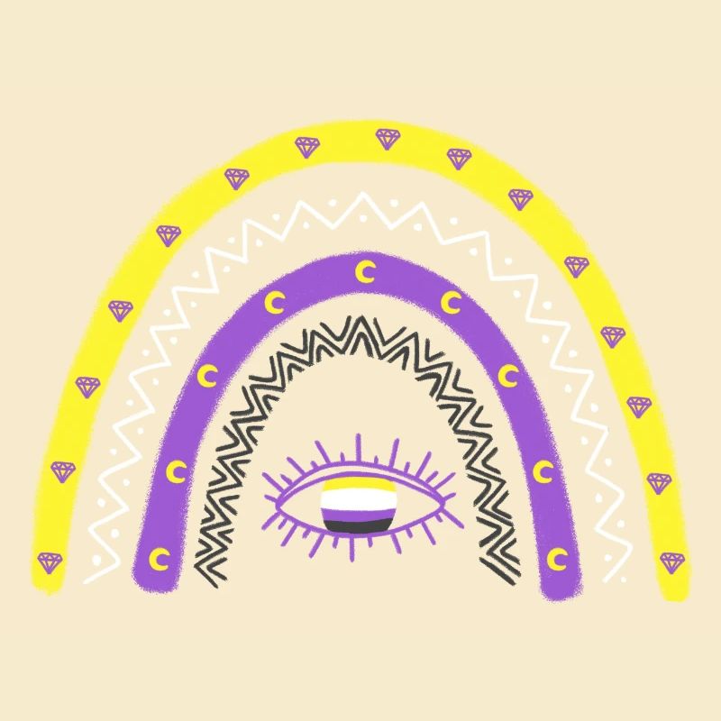 LGBTQ Nonbinary Regenbogen Nonbinary Pride