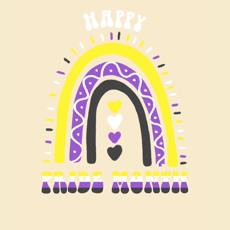 Happy Pride Month Nonbinary Boho Rainbow