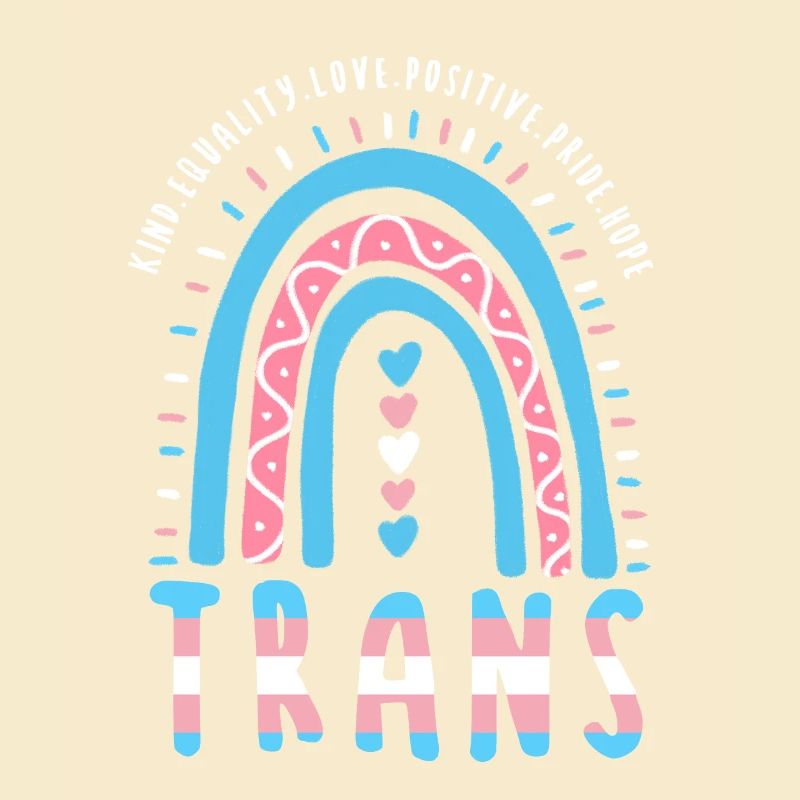 Transgender Spruch Trans Boho Regenbogen