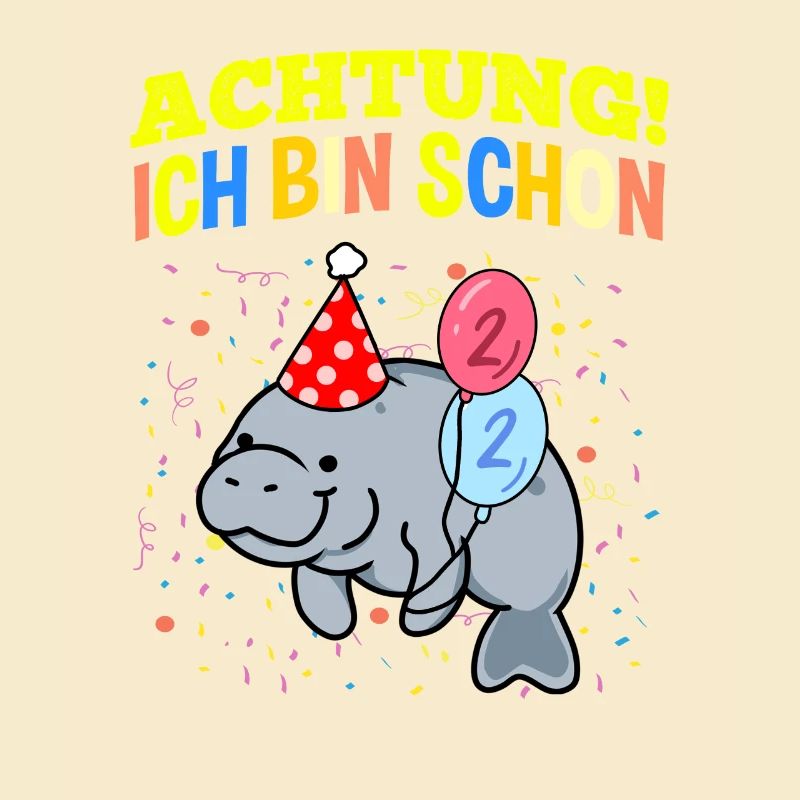 Achtung Ich Bin Schon 2 Geburtstag Manatee