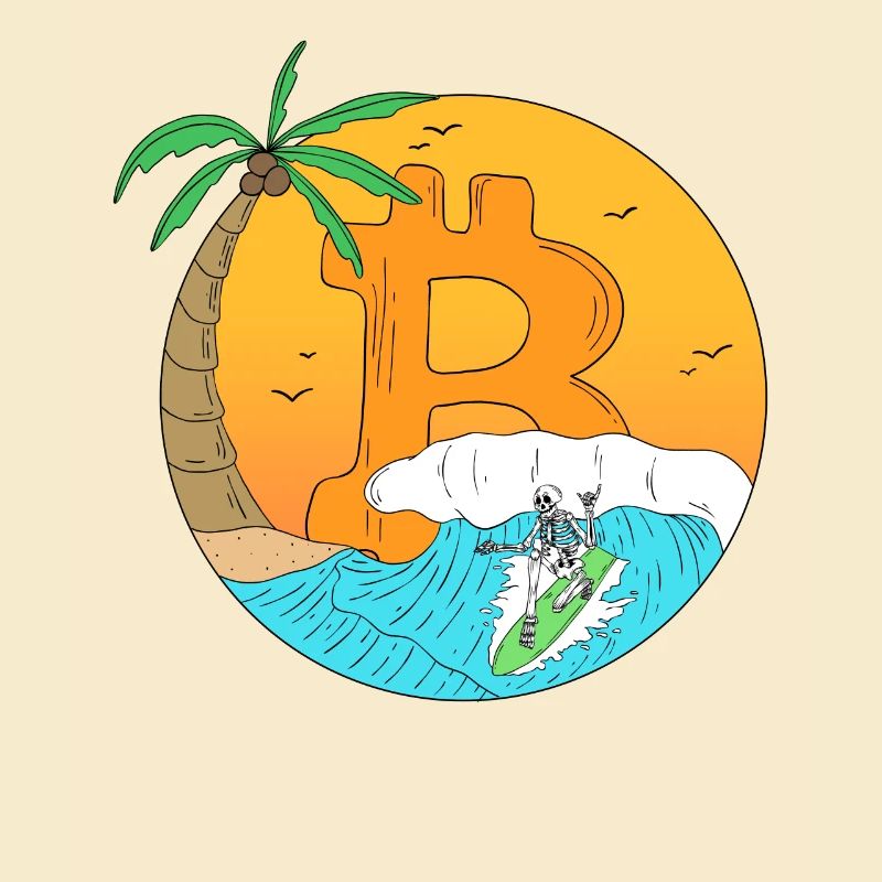 Skeleton Bitcoin Trader boursier d’été