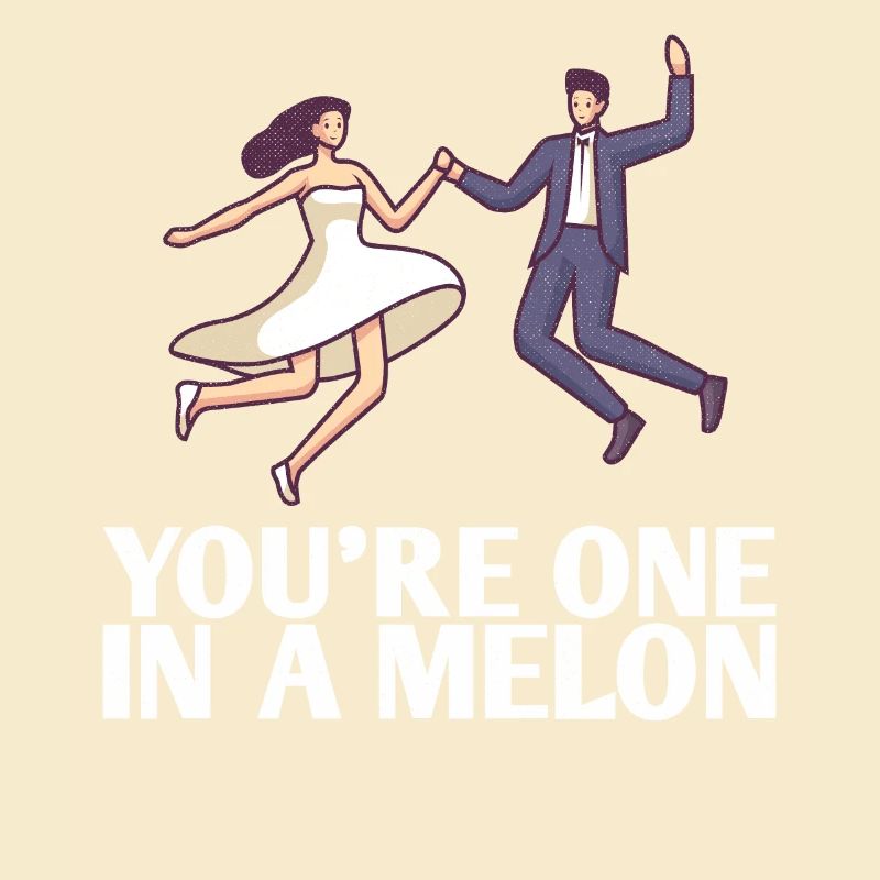 Ils ne font qu’un dans un design de mariage melon pour le