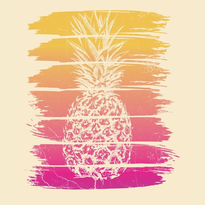 Pineapple retro design For beach lovers Pineapple