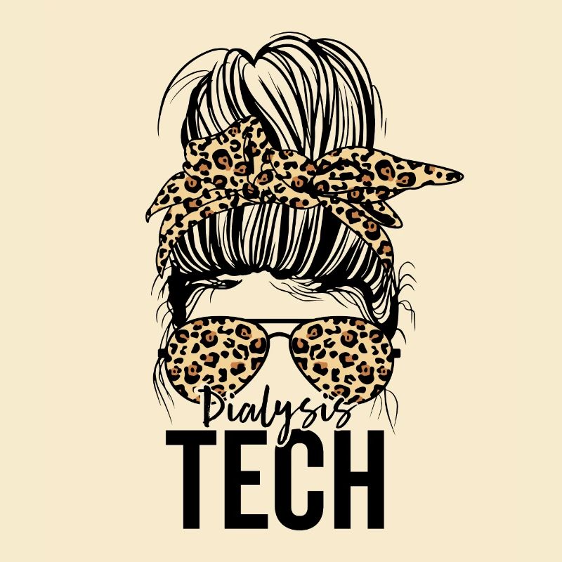 Dialyse Tech Messy Bun Drôle Dialyse péritonéale