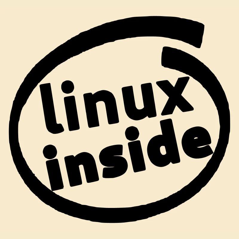 LINUX INSIDE TUX PROGRAMMIERER LOGO NERD GESCHENK