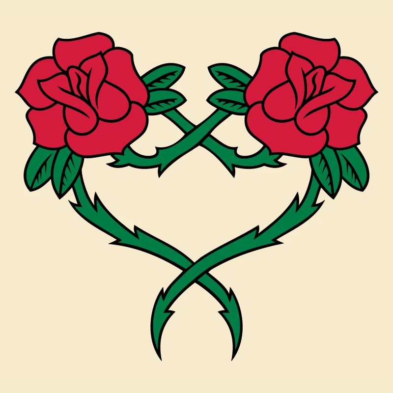 Coeur de fleur de rose 2 3c