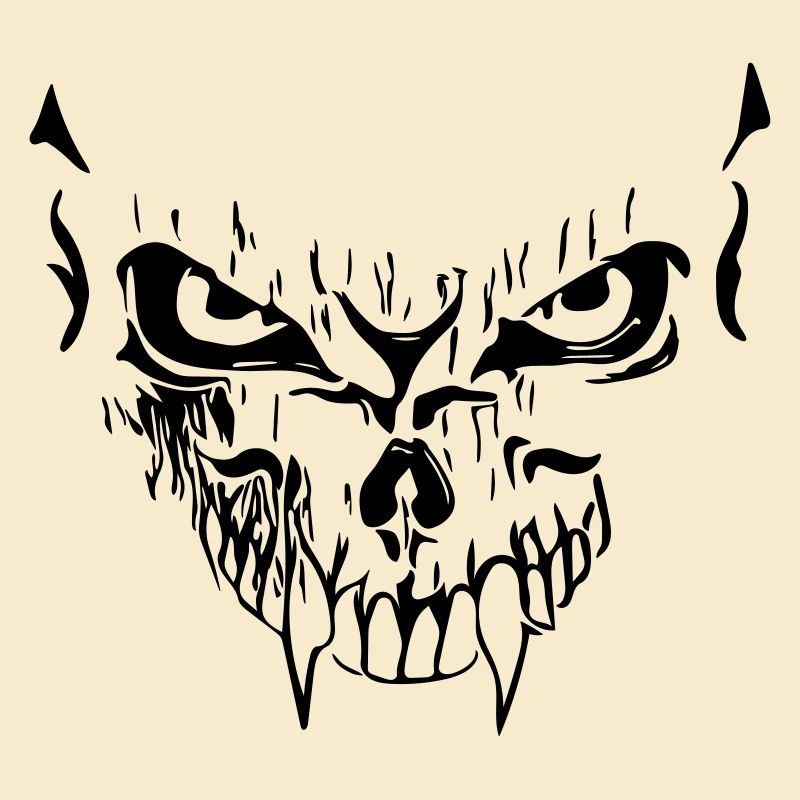 Creepy vector grimace