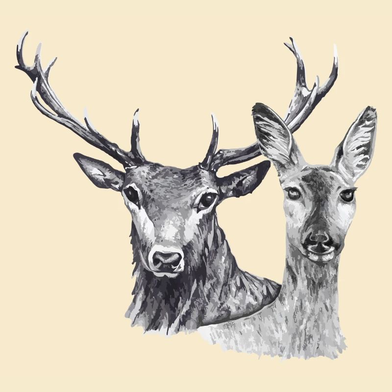 Hirsch und Reh