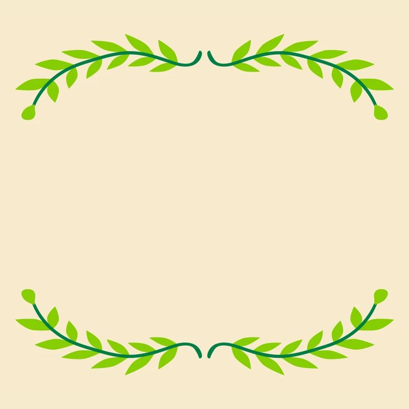 Rahmen Lorbeerblätter Illustration