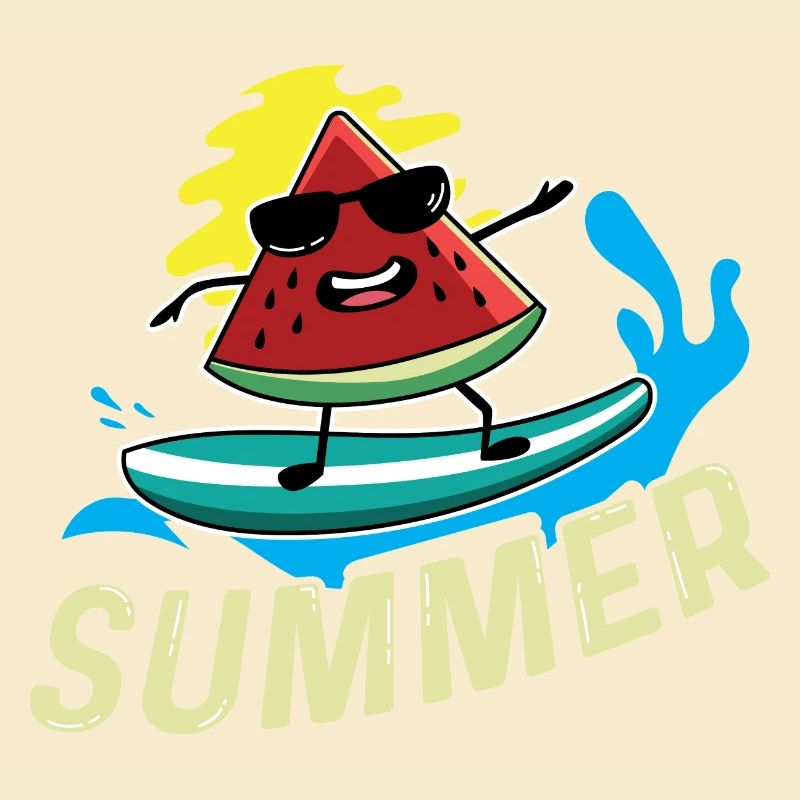 Surfer -Wassermelone Surfer oder Schwimmer Geschen