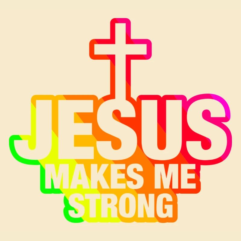 Jesus makes me strong -multicoloured-