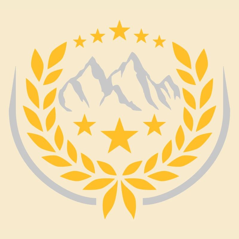 Wappen Berge Sterne Lorbeerkranz