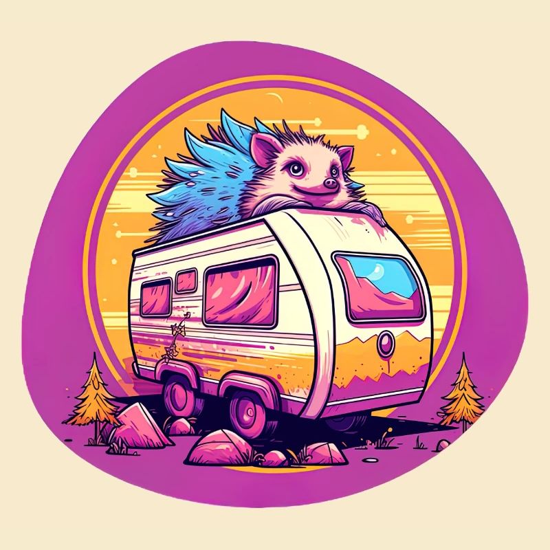 Igel auf Wohnwagencamping