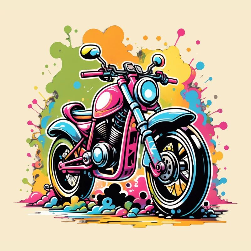 Motorrad - Biker - Graffiti