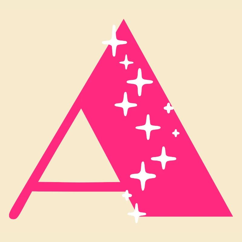 Letter A Glitter