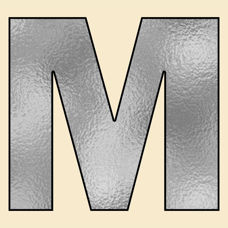 Lettre M Argent