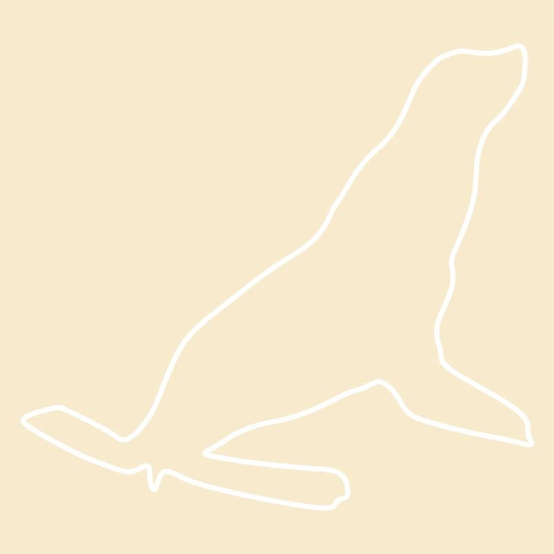 Silhouette de phoque de mer